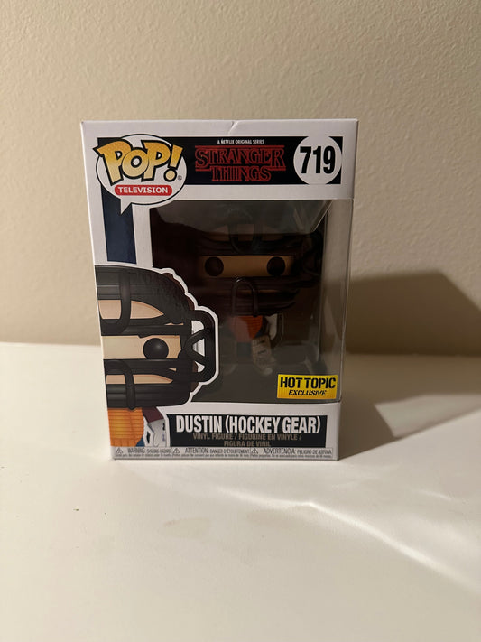 Funko Pop! Stranger Things - Dustin (Hockey Gear) (#719) Hot Topic Exclusive